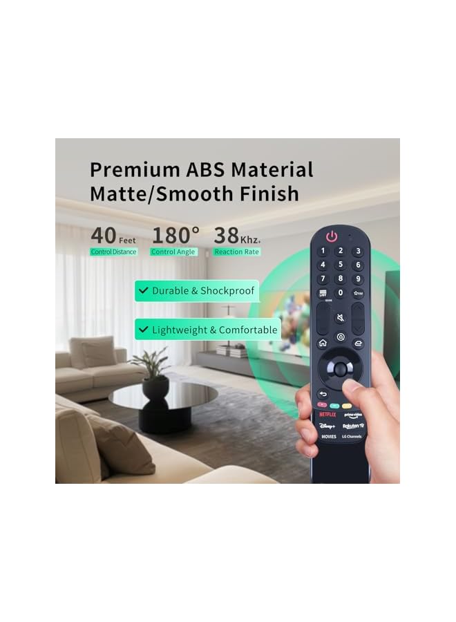 The Bros MR23GA MR21GA Universal Infrared Replaced Remote Control Fit for LG TV (2023 Model) B3/C3/G3/M3/75/80/UR7800/UR9000 Series TV OLED97M3PUA 43QNED75URA 50QNED75URA 55QNED80URA OLED65G3PUA and more - Image 5