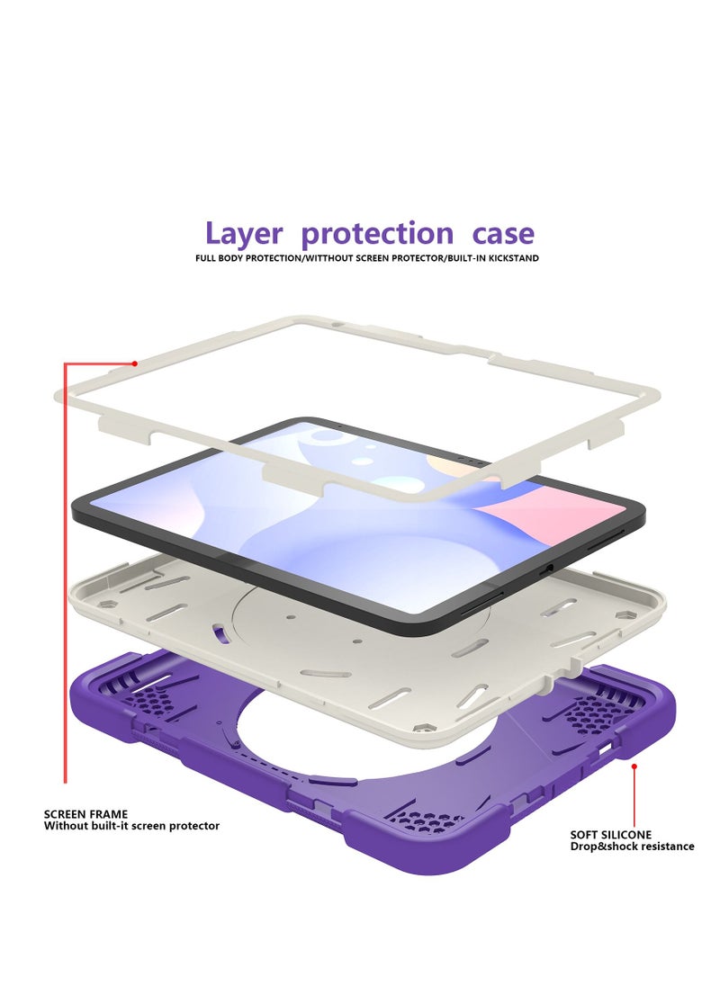 GULFLINK Rugged Heavy Duty Protective Case  for ipad 10th 10.9 inch 2022（A2757/A2777）Catharanthus roseus  - Image 4