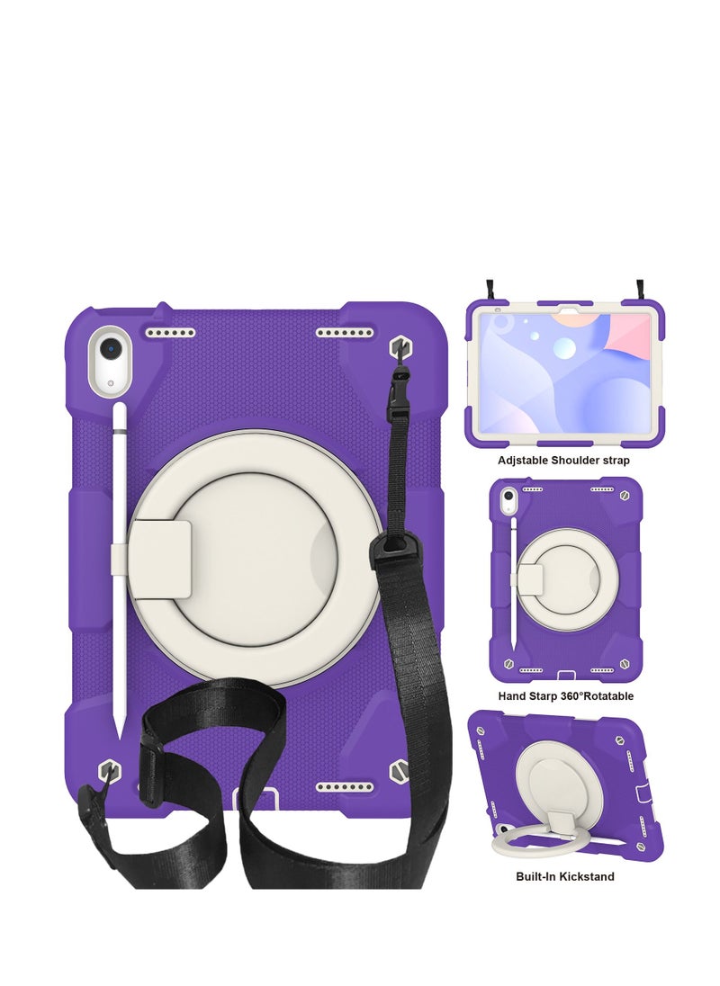 GULFLINK Rugged Heavy Duty Protective Case  for ipad 10th 10.9 inch 2022（A2757/A2777）Catharanthus roseus  - Image 1