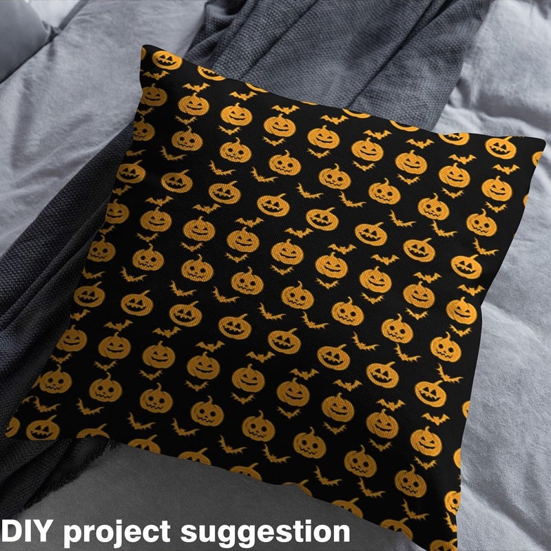 Longevity upgraded craftsmanship Happy Halloween Fabric by The Yard 36" L x 59" W,Pumpkin Lantern Soft Flannel Polyester No Stretch Fabric for Chairs Sofa Sewing,Gothic Bat Decor Home DIY Projects,1 Yard,Waterproof Global standard quality Popular trusted craftsmanship Assorted color options Global production standard crafted Shop & home all-space compatible General standard crafted Globally popular universal design Detachable clean Wide use compliant quality Globally selected raw material Multi usage Big & small space compatible All storage type compatible Easy assemble alternatives Field tested quality Local & cross border ship compatible Multi-demand compliant quality Balanced structure Gulf market standard build Extra part combo compatible All-round well-engineered practical build Anti slip Budget friendly sizing alternatives Stain resistant - Image 3