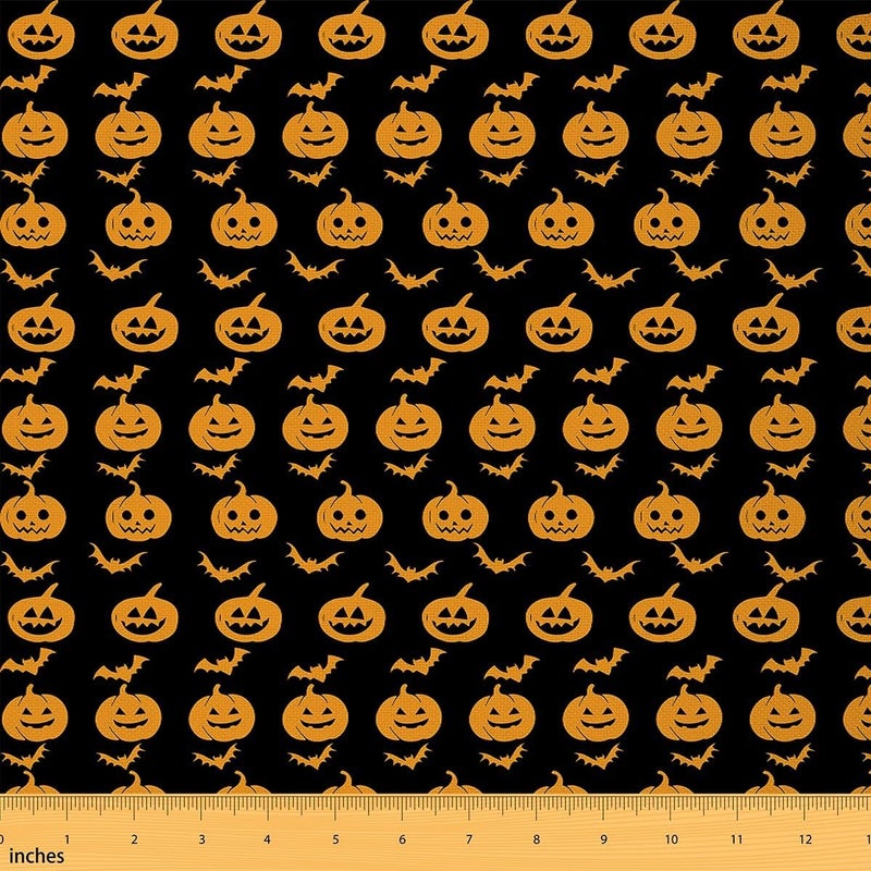 Longevity upgraded craftsmanship Happy Halloween Fabric by The Yard 36" L x 59" W,Pumpkin Lantern Soft Flannel Polyester No Stretch Fabric for Chairs Sofa Sewing,Gothic Bat Decor Home DIY Projects,1 Yard,Waterproof Global standard quality Popular trusted craftsmanship Assorted color options Global production standard crafted Shop & home all-space compatible General standard crafted Globally popular universal design Detachable clean Wide use compliant quality Globally selected raw material Multi usage Big & small space compatible All storage type compatible Easy assemble alternatives Field tested quality Local & cross border ship compatible Multi-demand compliant quality Balanced structure Gulf market standard build Extra part combo compatible All-round well-engineered practical build Anti slip Budget friendly sizing alternatives Stain resistant - Image 1