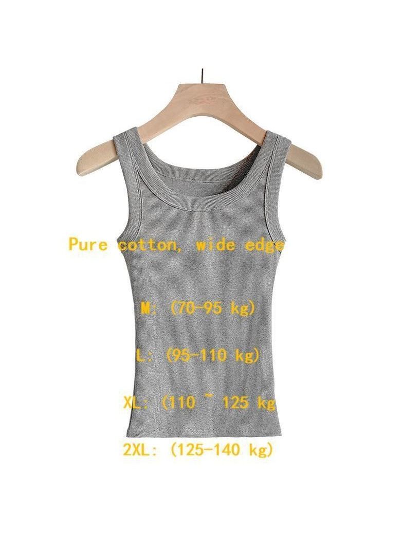 NIBEMINENT Women's cotton Vest,Shape Vest with Wide Hem ，Outward Wear with Interior Straps Suspenders，Skin Friendly, Not Easy To Deform - Image 5