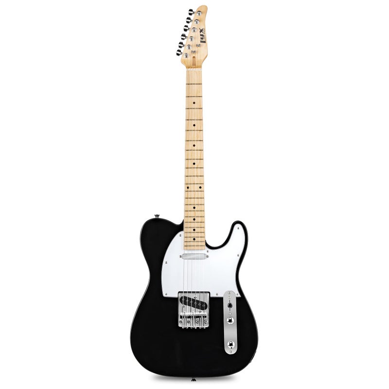 LyxPro 39â€ Electric Guitar TL Series, Full-Size Paulownia Wood Body, 3-Ply Pickguard, C-Shape Neck, Ashtray Bridge, Quality Gear Tuners, 3-Way Switch & Volume/Tone Controls, 2 Picks Included, Black - Image 1