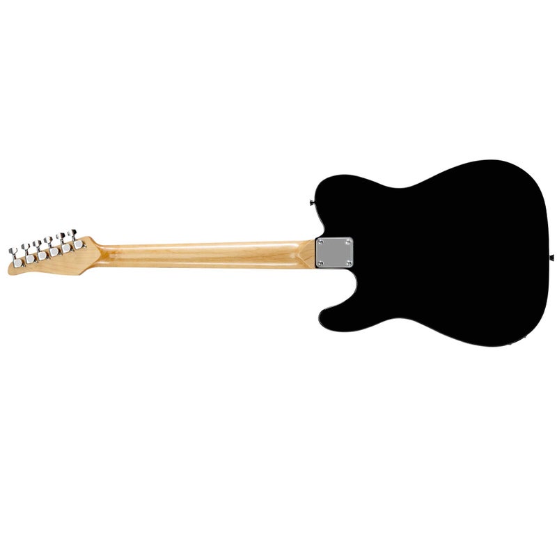 LyxPro 39â€ Electric Guitar TL Series, Full-Size Paulownia Wood Body, 3-Ply Pickguard, C-Shape Neck, Ashtray Bridge, Quality Gear Tuners, 3-Way Switch & Volume/Tone Controls, 2 Picks Included, Black - Image 2