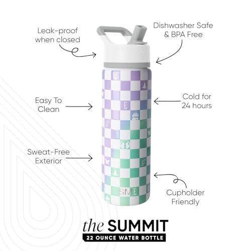 Simple Modern Wicked Summit Water Bottle with Straw Lid 22oz Leak Proof Stainless Steel Insulated Cup Gifts for Her Him Wicked 2 - Image 3