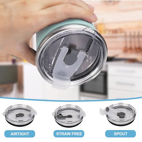 Rommeka Kids Straw Cups 6 Pack 12oz Sippy Cup With Silicone Sleeve Spill Proof Stainless Steel Cups with Lids and Straws for Kids Girls Boys and Adults - Image 3
