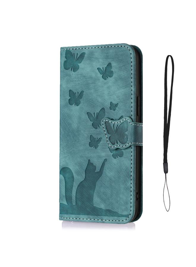 Zaboon Case For iPhone 12 / 12 Pro Butterfly Cat Embossing Flip Leather Phone Case - Image 2