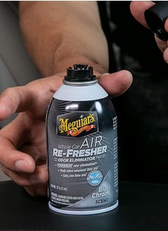 Meguiars Car Air Freshener Freshener and Deodorant 57gm with Black Chrome Scent  - Image 4