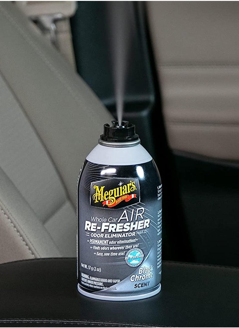 Car Air Freshener Freshener and Deodorant 57gm with Black Chrome Scent
