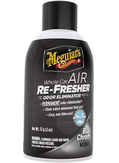 Car Air Freshener Freshener and Deodorant 57gm with Black Chrome Scent