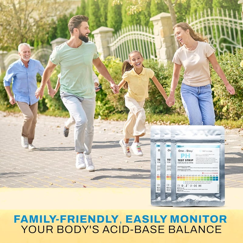 One Step pH Urine Saliva Test Strips 100 Strips Test Range 4590 Tests Alkaline Acidity Levels in The Body Body pH Test Kit Highly Accurate Results in Seconds Home Health Tests - Image 3