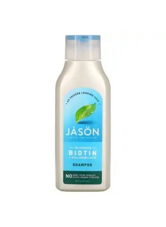 Jason Natural - Jason Natural Thickening Biotin + Hyaluronic Acid Shampoo 16 fl oz 473 ml - Image 1