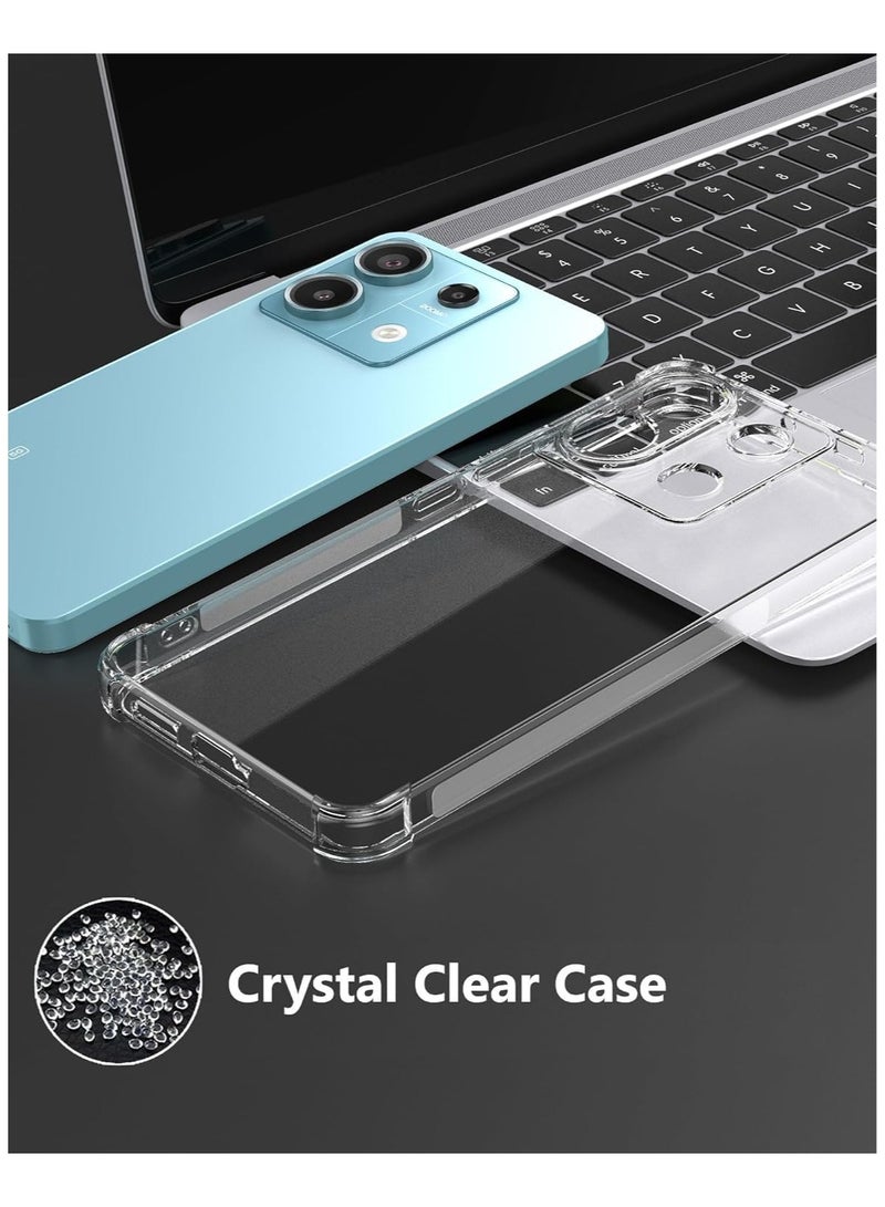 ELMO3EZZ Clear Case Cover for Xiaomi Redmi Note 13 Pro 5G, TPU Silicone Rubber Bumper Reinforced Back Cover for Xiaomi Redmi Note 13 Pro 5G (Clear) - Image 3