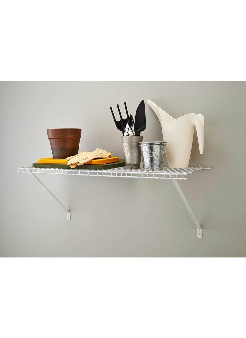 ClosetMaid ClosetMaid Wire Shelf Kit with Hardware, 3 Ft. Wide, For Pantry, Closet, Laundry, Utility Storage, White Vinyl Finish  - Image 3