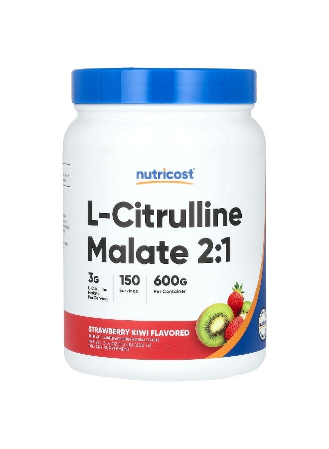 نوتريكوست، إل-سيترولين ماليت 2:1، فراولة كيوي، 21.4 أونصة (600 جرام)