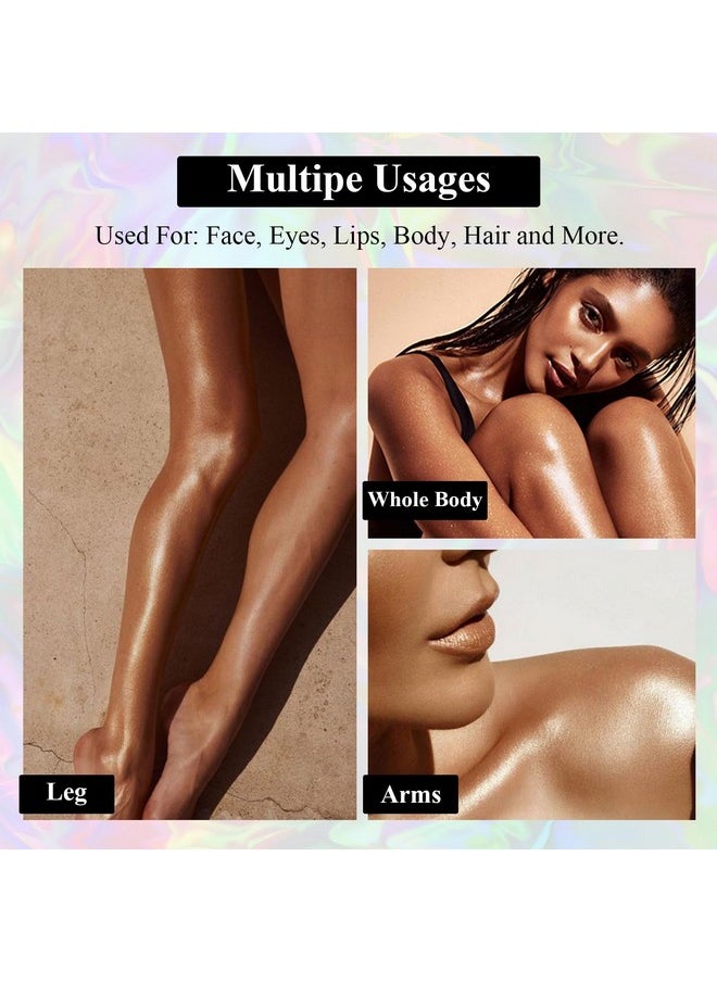 UCANBEMAKEUP 3Pack Liquid Face Highlighter Makeup Setmultifunctional Luminous Glow Natural Radiance Sparkly Glitter Body Shimmer Liquid Luminizer Stickssuitable For Face Eyes Lips And More  - Image 5