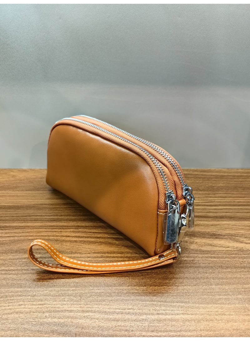Lumo Handmade-Genuine Leather Clutch for Women, Hand-Stitched Full Grain Leather Pouch, Unique Artisan Evening Bag - Image 4