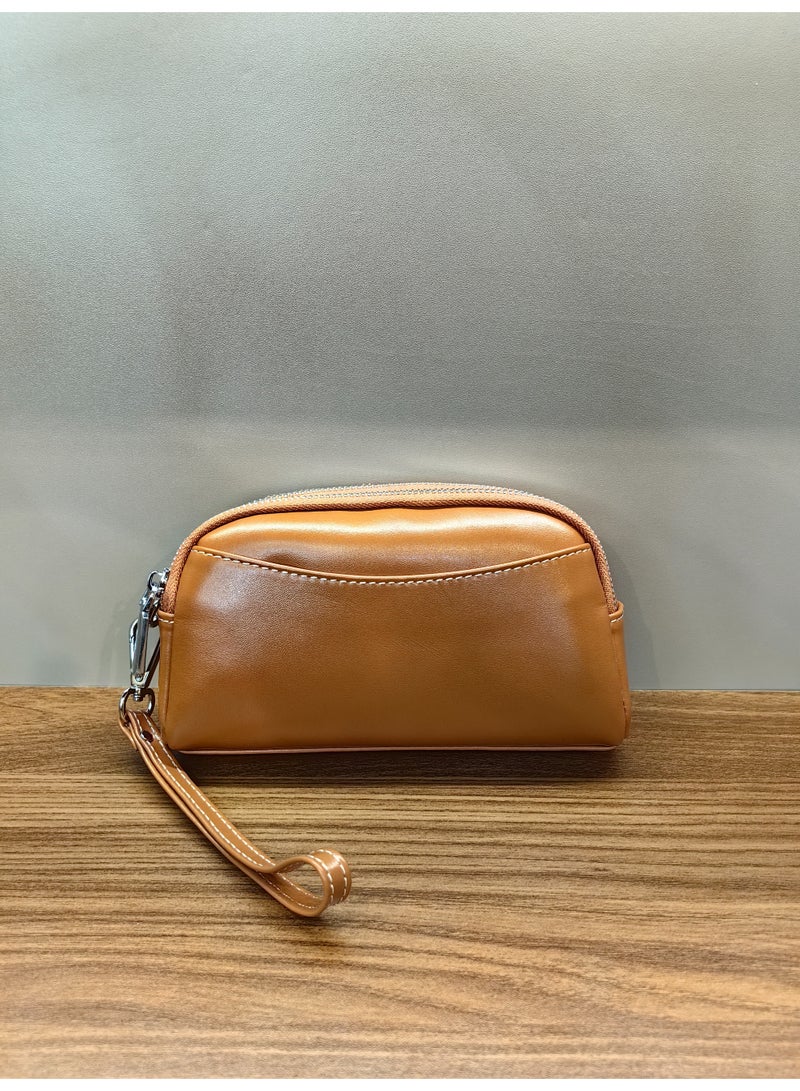 Lumo Handmade-Genuine Leather Clutch for Women, Hand-Stitched Full Grain Leather Pouch, Unique Artisan Evening Bag - Image 5
