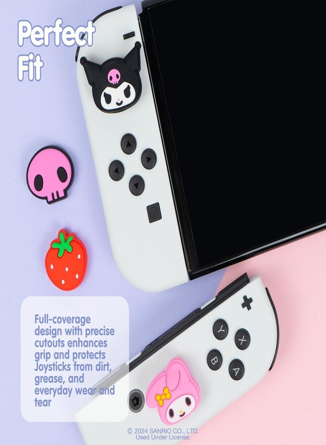 Hamee Hello Kitty and Friends Thumb Grips Compatible with Nintendo Switch OLED/Switch Lite, Character Joystick Grip Cover Caps - My Melody and Kuromi - Image 3