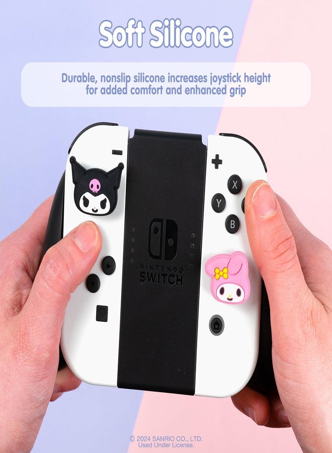 Hamee Hello Kitty and Friends Thumb Grips Compatible with Nintendo Switch OLED/Switch Lite, Character Joystick Grip Cover Caps - My Melody and Kuromi - Image 4