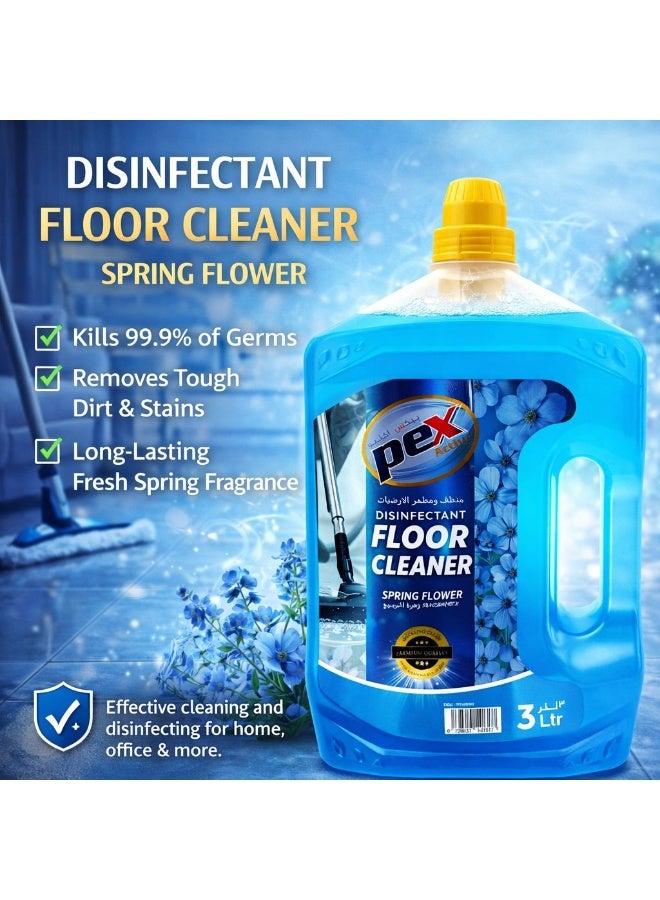 Pex Active Disinfectant Floor Cleaner Spring Flower 3 Litre - Image 2