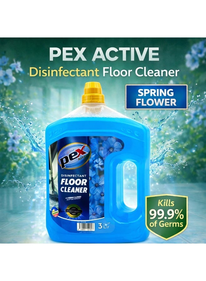 Pex Active Disinfectant Floor Cleaner Spring Flower 3 Litre - Image 3