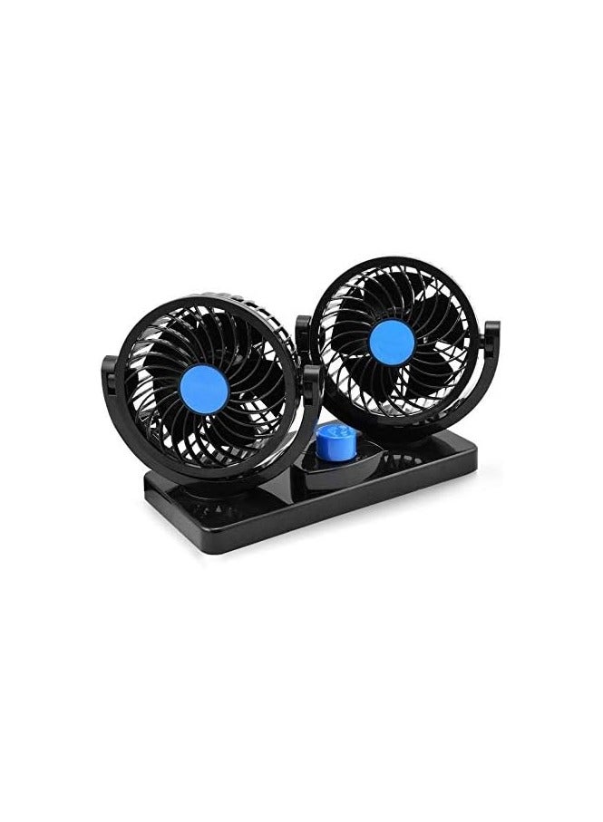 12V Electric Car Cooling Fan Adjustable Dual Head Car Fan - Image 4