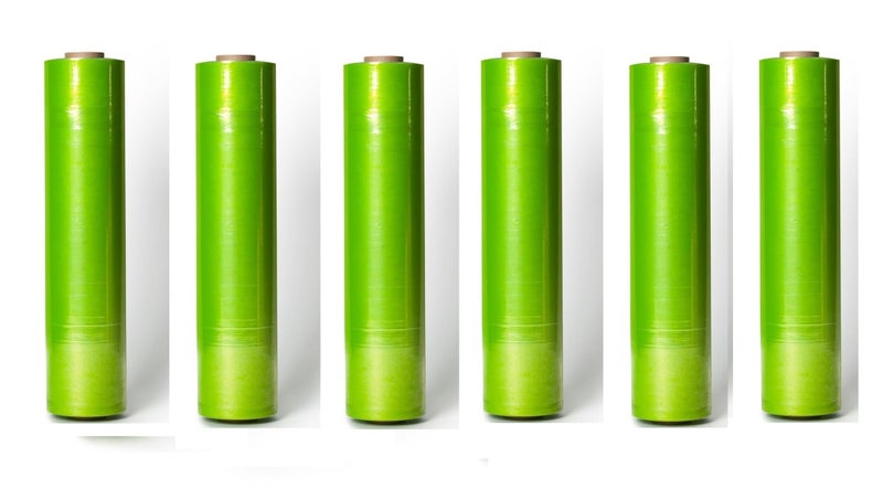 Amit Marketing Compostable Packing Cling Film I 70 Micron, 4 Inch (300 mm) I Multipurpose Wrap Roll I for Packaging & Safety Needs, Gift, Bakery Items, Bouquet, DIY Crafts I Green - 300 MTR (6 Pcs) - Image 1