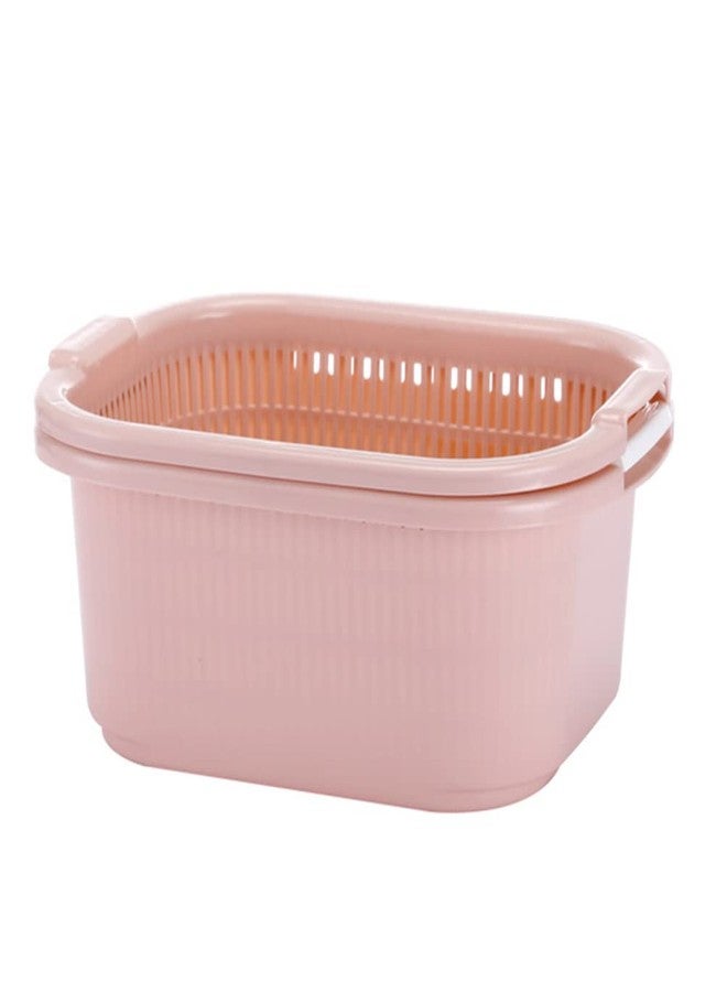 Hemoton Mixed Greens Vegetable Colander Basket Double Layer Fruit Sinks Strainer Kitchen Washing Basket Salad Draining Soaking Bowl Detachable Strainer Spaghetti Noodles Pasta - Image 1