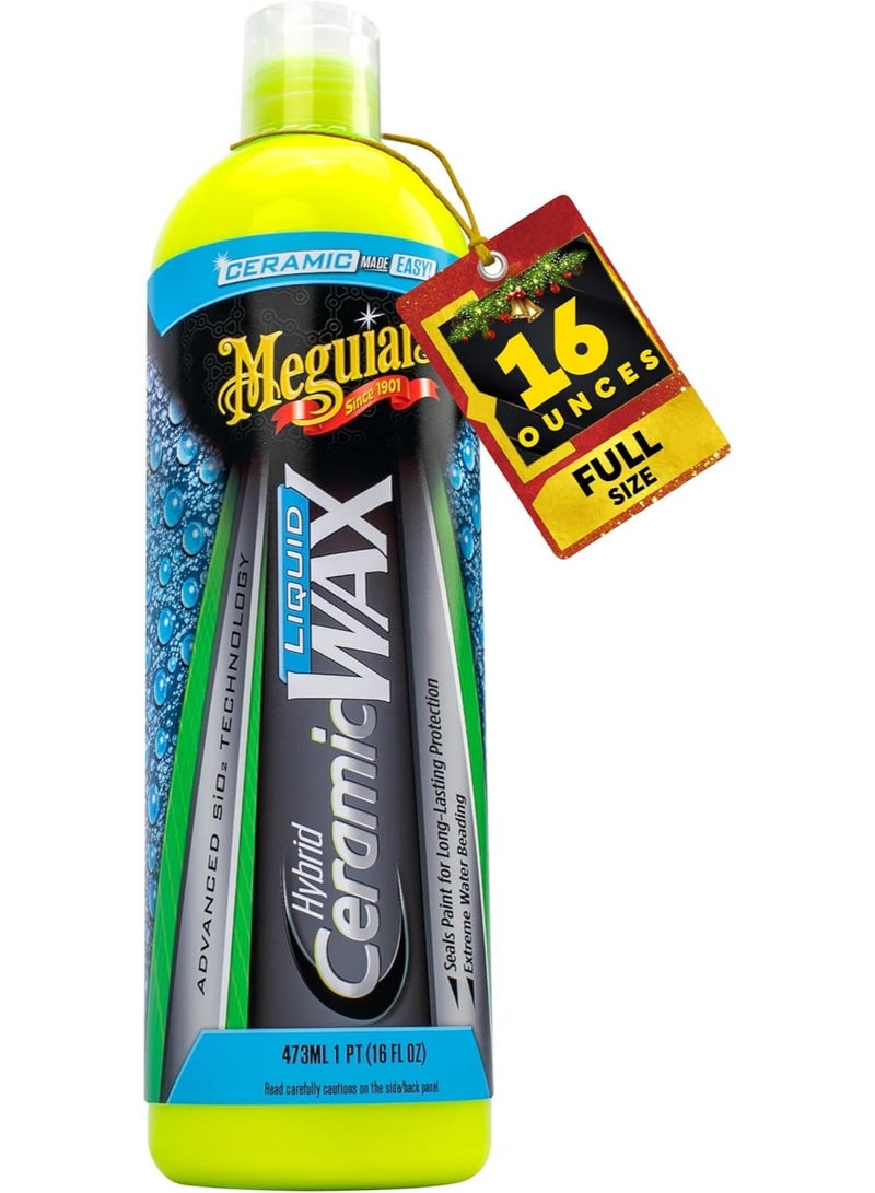 Meguiar's Hybrid Ceramic Liquid Wax G200416 – Deep Gloss, Water-Beading & Paint Protection – SiO₂ Formula – 710ml - Image 1