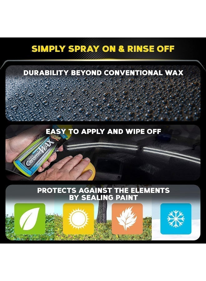 Meguiar's Hybrid Ceramic Liquid Wax G200416 – Deep Gloss, Water-Beading & Paint Protection – SiO₂ Formula – 710ml - Image 3