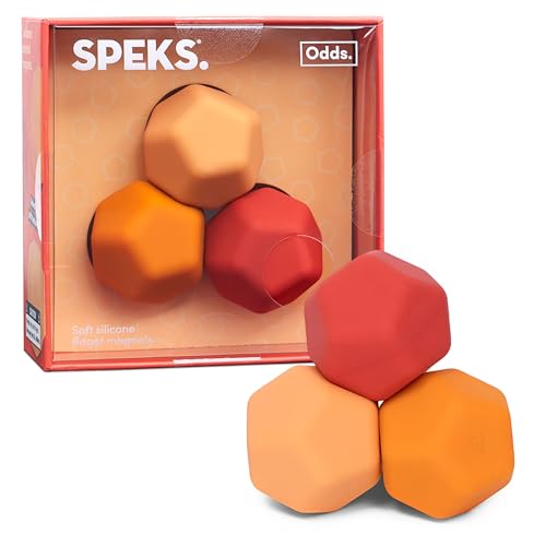 Speks Odds Soft Silicone Fidget Magnets | Silent Stress Relief Toys | Textured Magnetic Balls for Adults & Teens 14+ | Orange - Image 1