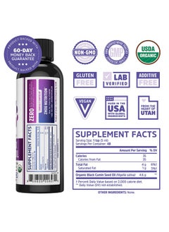 Zhou Zhou Organic Black Seed Oil | 100% Virgin Cold Pressed Omega 3 6 9 | Super Antioxidant for Immune Support, Joints, Digestion, Hair & Skin | Vegan, Gluten-Free, Non-GMO | 8oz  - Image 2
