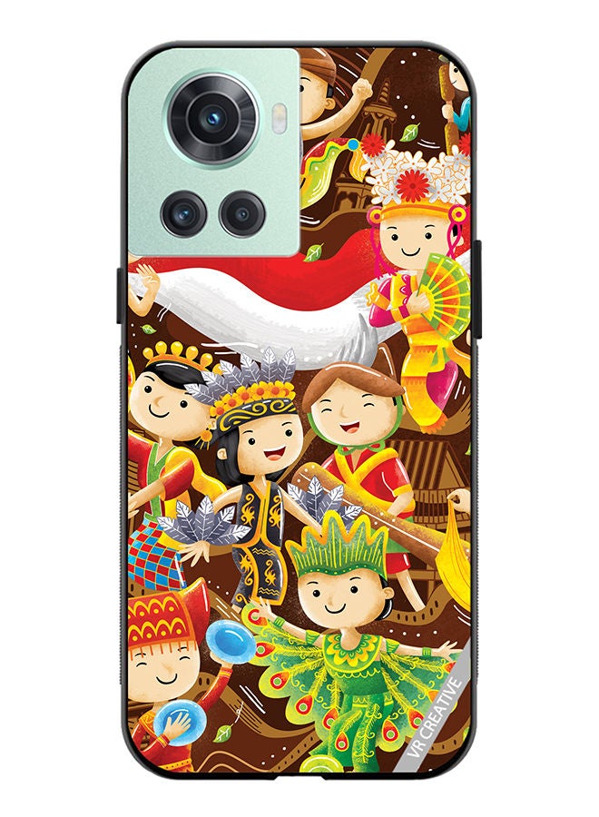 VR CREATIVE Protective Case Cover For OnePlus 10R Indonesian Cartoon Design Multicolour - Image 1