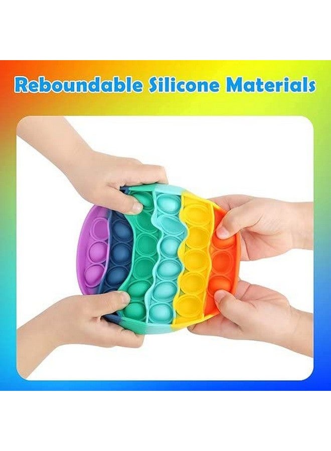 atorakushon atorakushon Pop It Silicone Fidget Toys Push Popit Bubble and Anti-Anxiety Tool Sensory Special Need Stress Relief Toy for Girls Boys Kids Adults 4pcs  - Image 4