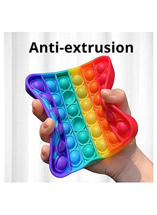 atorakushon atorakushon Pop It Silicone Fidget Toys Push Popit Bubble and Anti-Anxiety Tool Sensory Special Need Stress Relief Toy for Girls Boys Kids Adults 4pcs  - Image 5