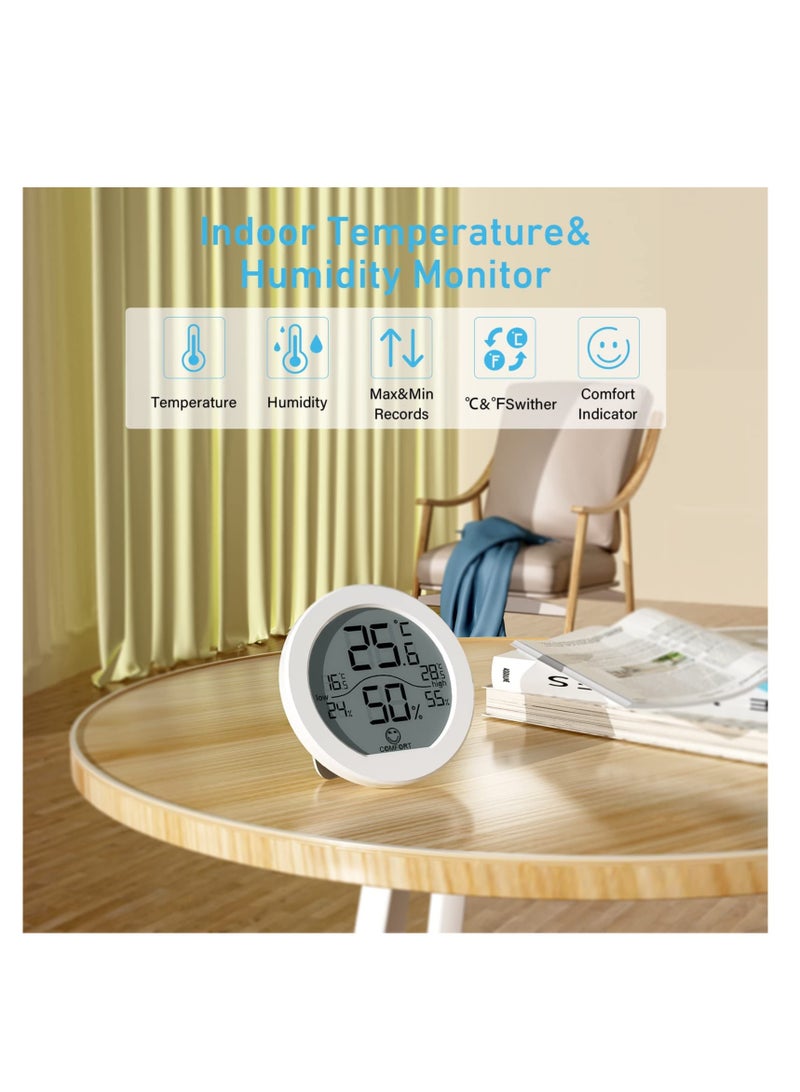 SYOSI KR-TH1 Room Thermometer – Advanced Thermometer and Humidity Gauge – LCD Hygrometer Thermometer with Max and Min Records – Easy to Install – Durable Design – High Accuracy Mechanism  - Image 2