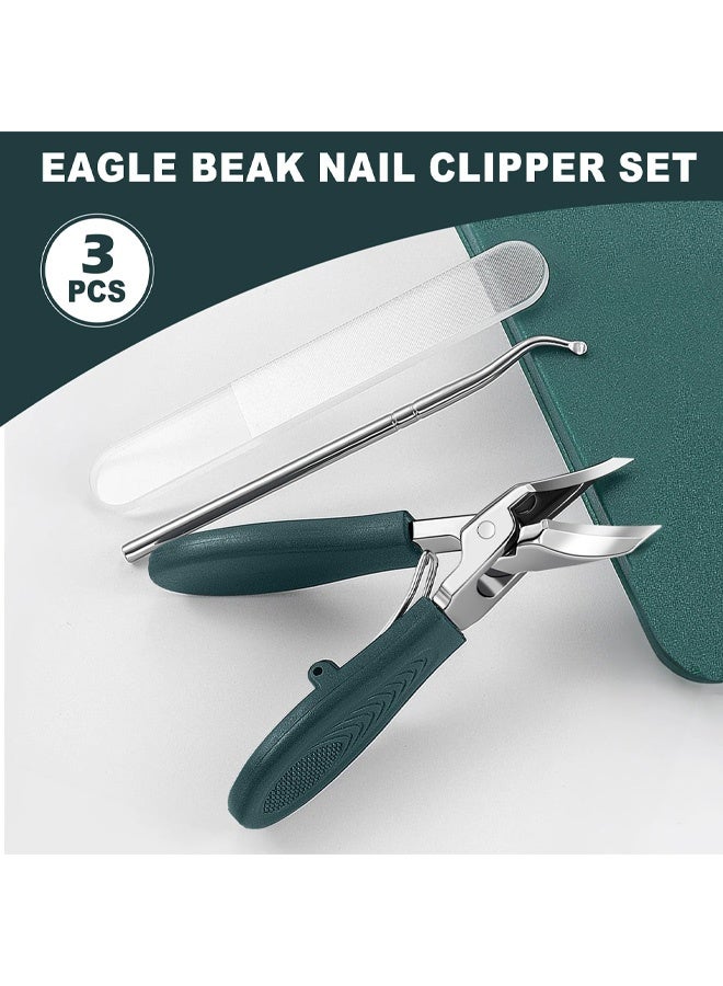 3PCS Ingrown Toenail Clippers Set, Beveled Eagle Beak Nail Clippers for Thick Nails, for Elderly Men Women - Image 5