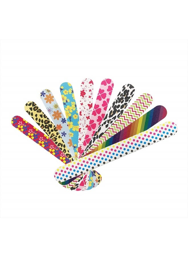 HeeYaa Nail File 10 PCS Professional Double Sided 100/180 Grit Nail Files Emery Board Colorful Manicure Pedicure Tool and Nail Buffering Files - Image 1