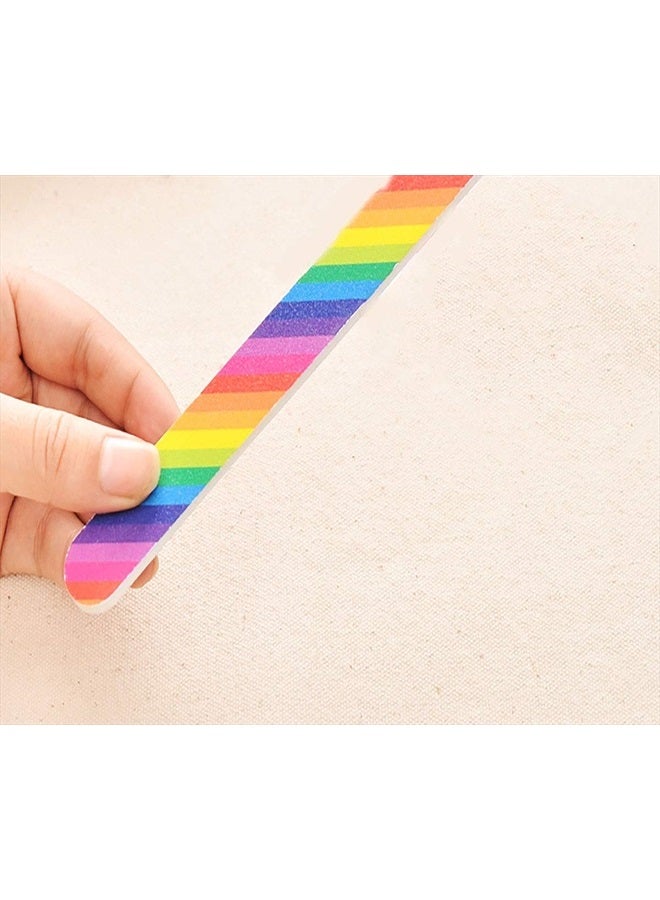 HeeYaa Nail File 10 PCS Professional Double Sided 100/180 Grit Nail Files Emery Board Colorful Manicure Pedicure Tool and Nail Buffering Files - Image 5
