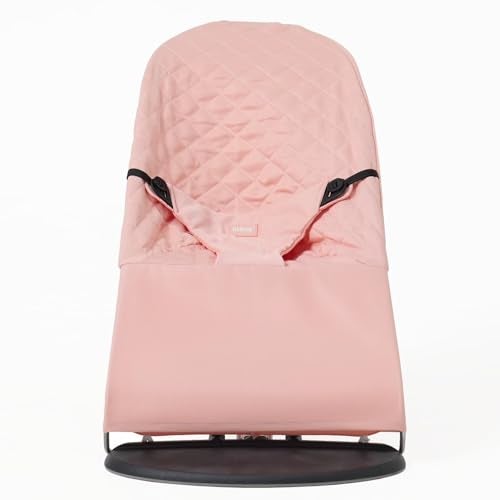 belltop Fabric seat for Bouncer Belltop Compatible with BabyBjrn Bouncer Soft Bliss Cover for Baby Bouncer seat Hypoallergenic Breathable Seat for Baby Swing Ergonomic Pink - Image 1