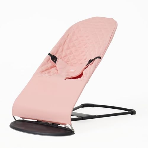belltop Fabric seat for Bouncer Belltop Compatible with BabyBjrn Bouncer Soft Bliss Cover for Baby Bouncer seat Hypoallergenic Breathable Seat for Baby Swing Ergonomic Pink - Image 3