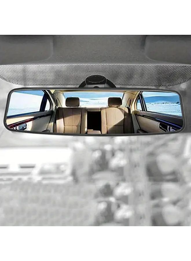 White 360 Degree Adjustable Car Rearview Mirror Suction Cup Mount - Image 3