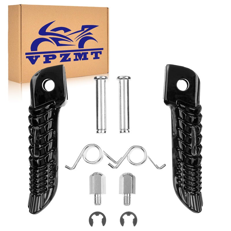 VPZMT Front Foot Pegs Footrests Pedals for 20012022 Suzuki GSXR600 GSXR750 GSXR1000 Front Pegs Black - Image 3