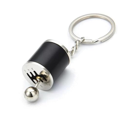 AUGEN Premium Gear Black Transmission Fidget Gear Keychain Ring Creative Auto Part Model Six-Speed Manual Gear Box Stainless Steel Keychain Metal (Pack Of 1) - Image 1