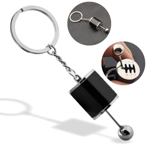 AUGEN Premium Gear Black Transmission Fidget Gear Keychain Ring Creative Auto Part Model Six-Speed Manual Gear Box Stainless Steel Keychain Metal (Pack Of 1) - Image 5