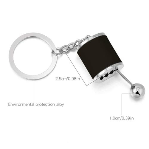 AUGEN Premium Gear Black Transmission Fidget Gear Keychain Ring Creative Auto Part Model Six-Speed Manual Gear Box Stainless Steel Keychain Metal (Pack Of 1) - Image 4