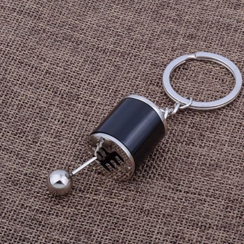 AUGEN Premium Gear Black Transmission Fidget Gear Keychain Ring Creative Auto Part Model Six-Speed Manual Gear Box Stainless Steel Keychain Metal (Pack Of 1) - Image 3