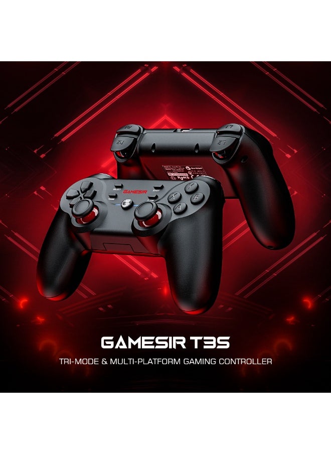 General - Classic Gamepad GameSir T3S Wireless Gaming Controller for Switch Windows PC Android TV Box iPad iOS & Android with Turbo Function, Dual Shock, 600mAh Lithium-ion Battery Playing 25hours - Image 1