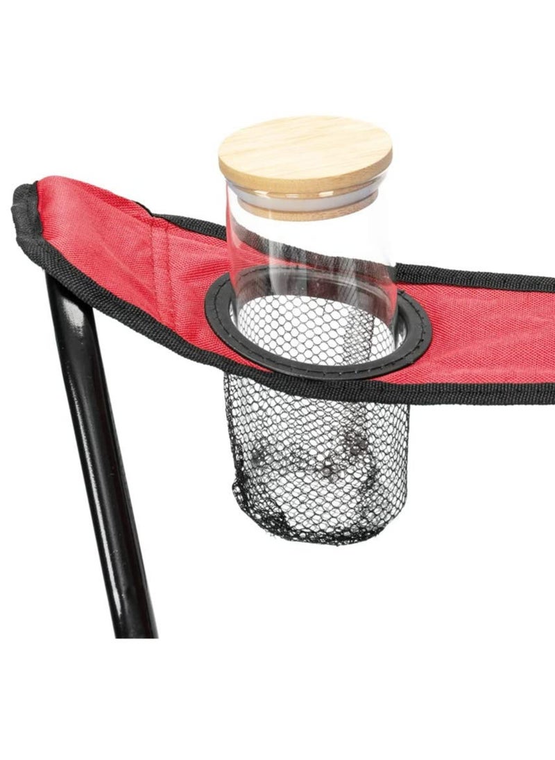 GO2CAMPS Camping Chair/Picnic chair/Out Door Chair  Hand Support with Cup Holder with Carry Bag(Red)  - Image 5